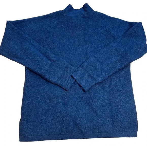 SmartWool Lathrop Sweater Men’s Size Small Navy 1/4 Button 100% Merino Wool - Picture 2 of 7